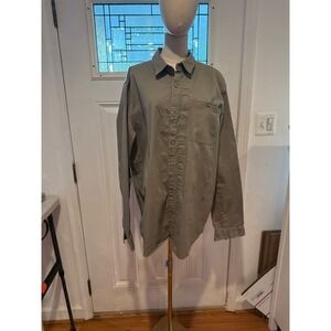 5.11 Tactical Mens XL Long Sleeve Button Up Shirt Olive Green Utility Workwear